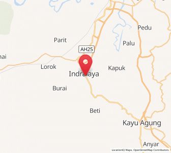 Map of Indralaya, South Sumatra