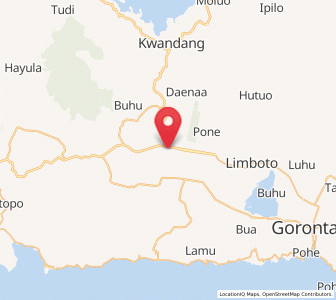Map of Isimu, Gorontalo