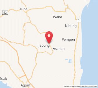 Map of Jabung, Lampung