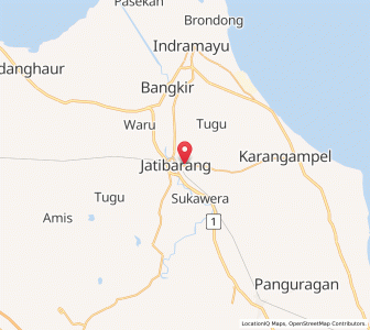 Map of Jatibarang, West Java