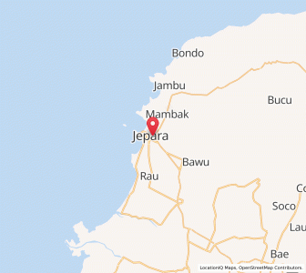 Map of Jepara, Central Java