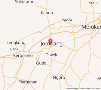 Map of Jombang, East Java