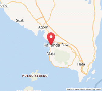 Map of Kalianda, Lampung