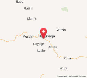 Map of Karubaga, Highland Papua