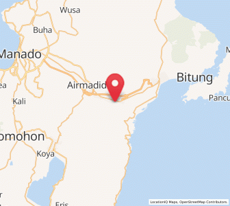 Map of Kauditan, North Sulawesi