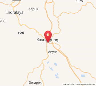 Map of Kayu Agung, South Sumatra