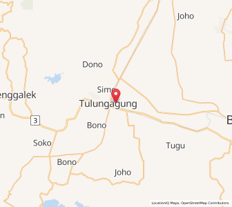 Map of Kedungwaru, East Java