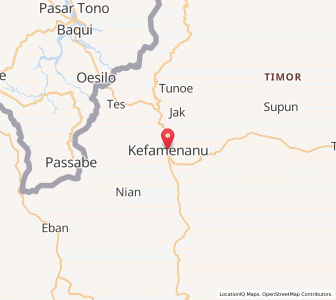 Map of Kefamenanu, East Nusa Tenggara