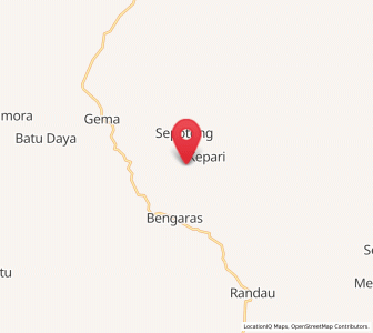 Map of Kenyau, West Kalimantan