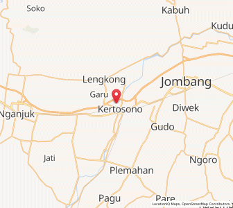 Map of Kertosono, East Java