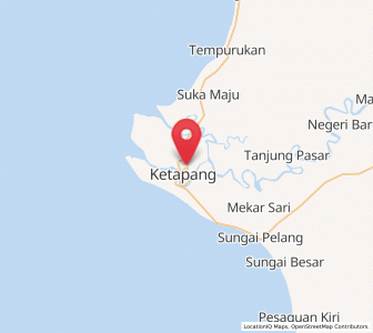 Map of Ketapang, West Kalimantan