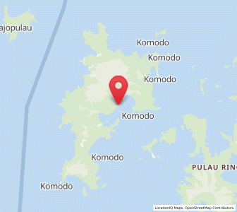 Map of Pulau Komodo, East Nusa Tenggara