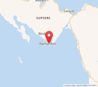 Map of Korido, Papua