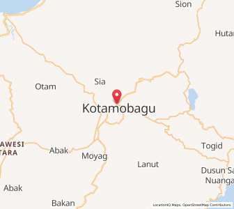 Peta Kotamobagu, Sulawesi Utara