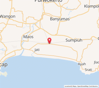 Map of Kroya, Central Java