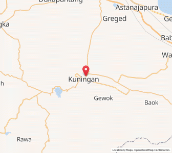 Map of Kuningan, West Java