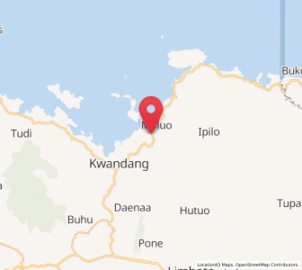 Map of Kwandang, Gorontalo