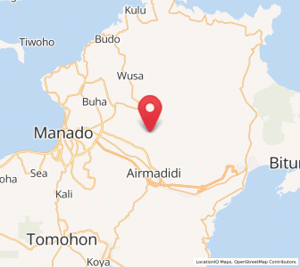 Map of Laikit, Laikit II (Dimembe), North Sulawesi