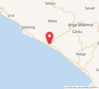 Map of Lais, Bengkulu