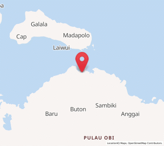 Map of Laiwui, North Maluku