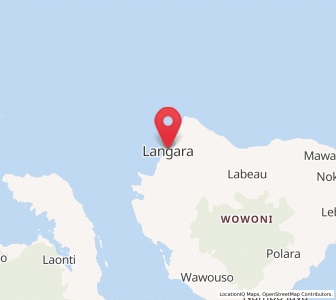 Map of Langara, Southeast Sulawesi