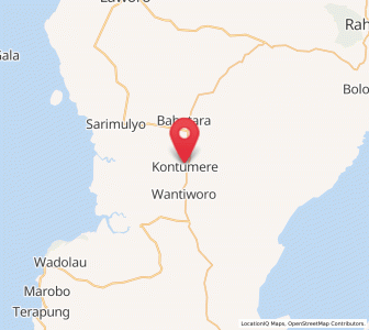 Map of Lasehao, Southeast Sulawesi