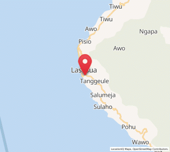 Map of Lasusua, Southeast Sulawesi