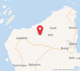 Map of Laworo, Southeast Sulawesi