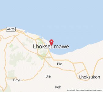 Map of Kota Lhokseumawe, Aceh