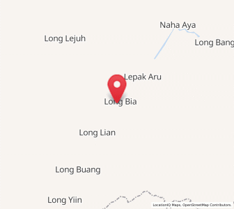 Map of Long Peso, North Kalimantan