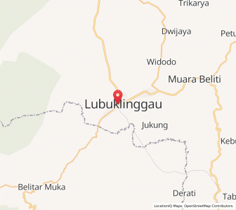 Map of Kota Lubuklinggau, South Sumatra