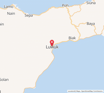 Map of Luwuk, Central Sulawesi