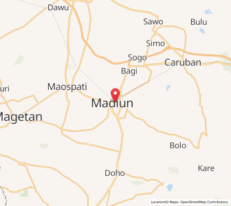 Map of Kota Madiun, East Java