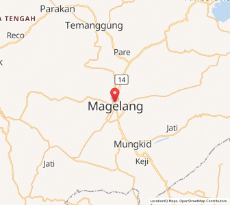 Map of Kota Magelang, Central Java