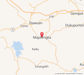 Map of Majalengka, West Java