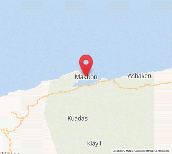 Map of Makbon, Southwest Papua