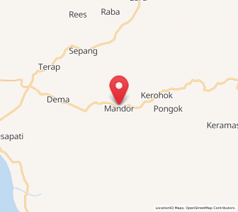 Map of Mandor, West Kalimantan