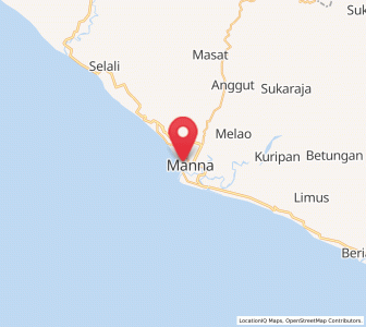 Map of Manna, Bengkulu