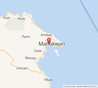 Map of Manokwari, West Papua