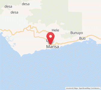 Map of Marisa, Gorontalo