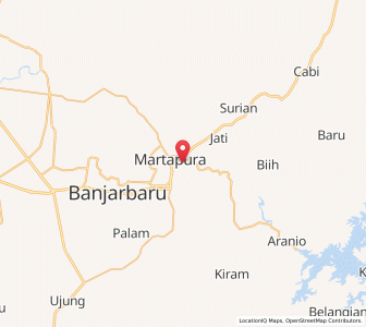 Map of Martapura, South Kalimantan