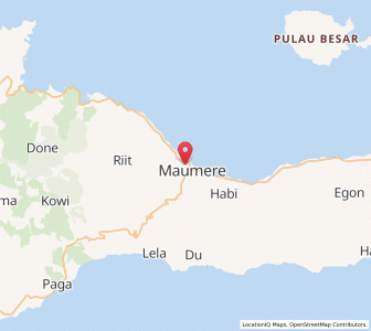 Map of Maumere, East Nusa Tenggara
