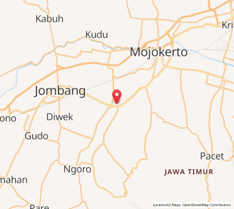 Map of Mojoagung, East Java