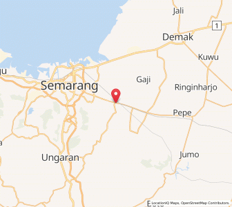 Map of Mranggen, Central Java