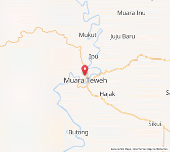 Map of Muara Teweh, Central Kalimantan