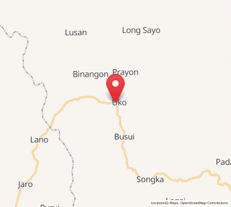 Map of Muarakomam, East Kalimantan