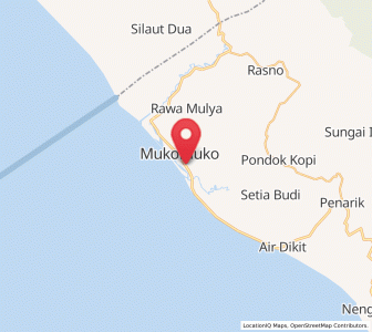 Map of Mukomuko, Bengkulu
