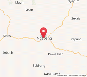 Map of Ngabang, West Kalimantan