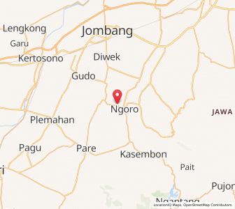 Map of Ngoro, East Java