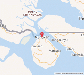 Peta Nunukan, Kalimantan Utara